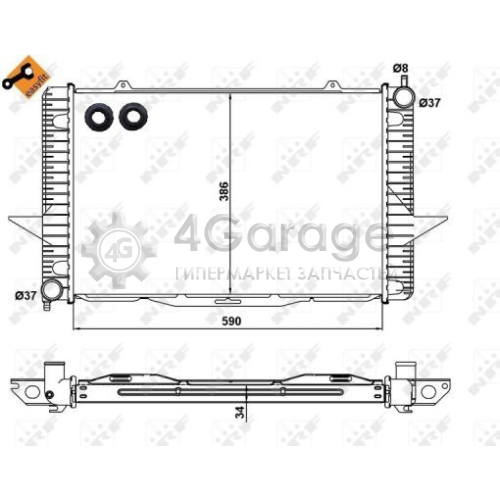 NRF 58342 Радиатор охлаждение двигателя EASY FIT
