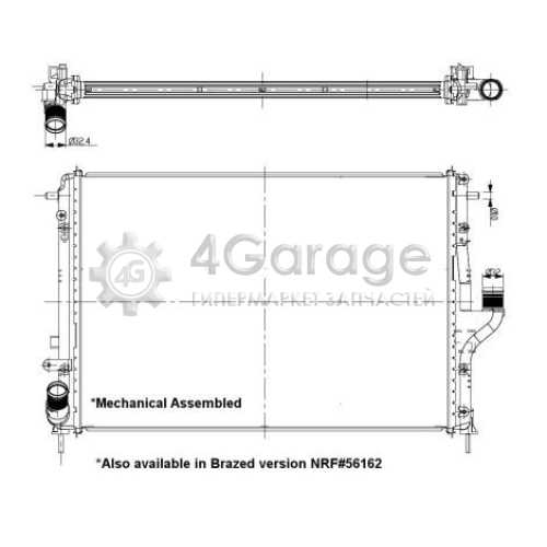 NRF 53092 Радиатор охлаждение двигателя