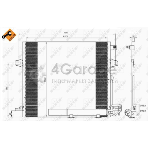 NRF 35618 Конденсатор кондиционер EASY FIT