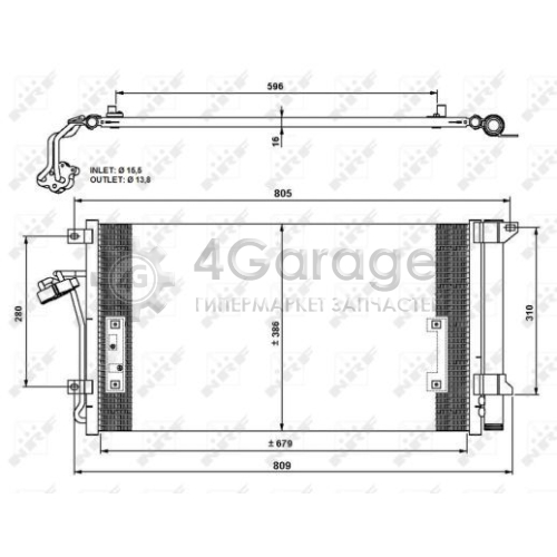 NRF 35639 Конденсатор кондиционер EASY FIT