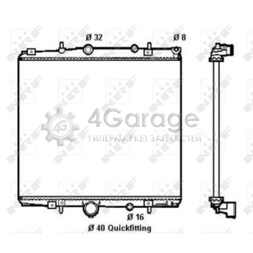 NRF 58313 Радиатор охлаждение двигателя