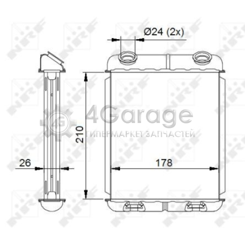 NRF 53669 Теплообменник отопление салона