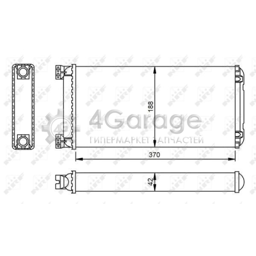NRF 53549 Теплообменник отопление салона