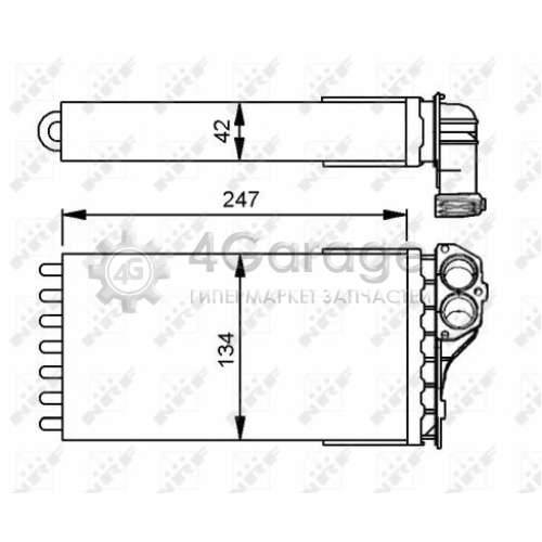 NRF 53557 Теплообменник отопление салона