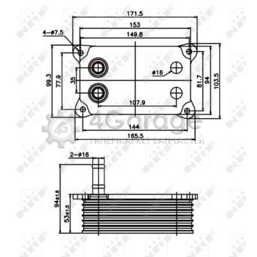 NRF 31071 масляный радиатор двигательное масло EASY FIT в Красноярске