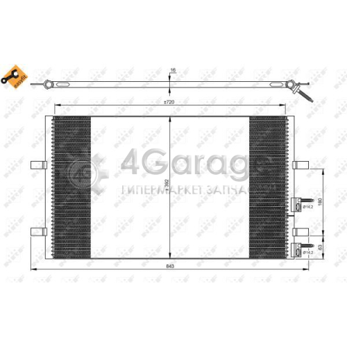 NRF 35846 Конденсатор кондиционер EASY FIT