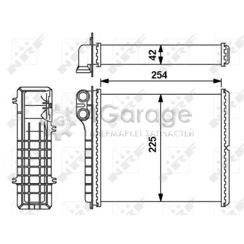 NRF 54239 Теплообменник отопление салона