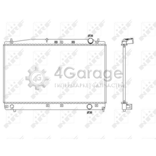 NRF 53466 Радиатор охлаждение двигателя