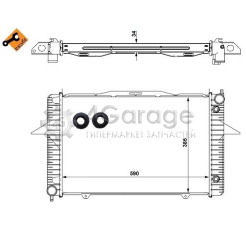 NRF 58343 Радиатор охлаждение двигателя EASY FIT
