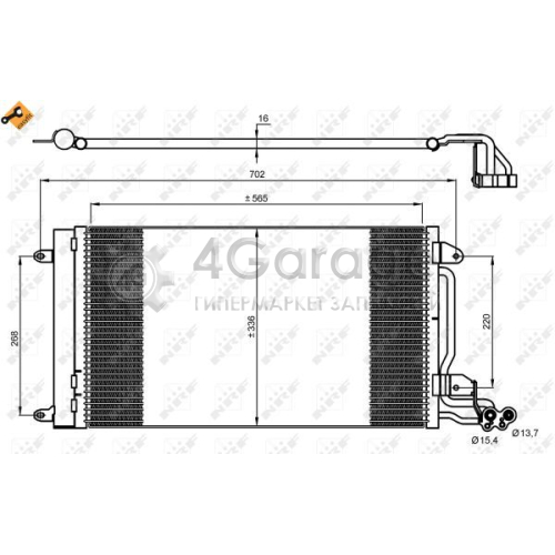 NRF 35910 Конденсатор кондиционер EASY FIT