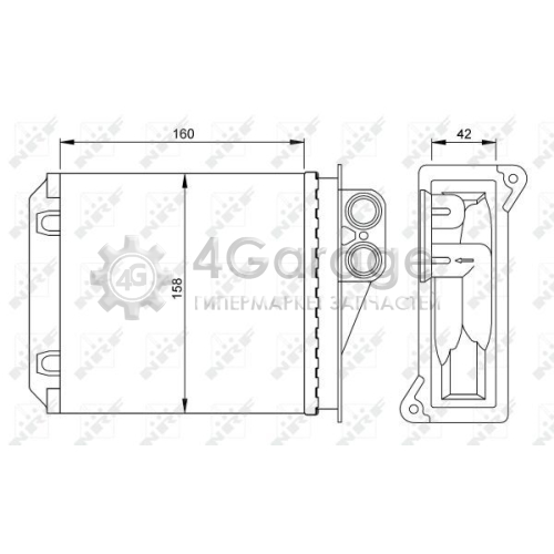 NRF 54236 Теплообменник отопление салона
