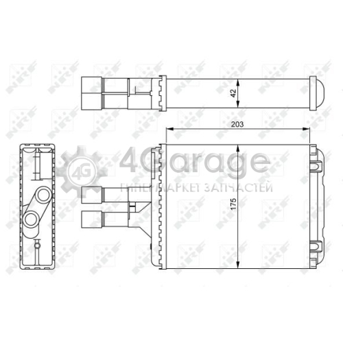 NRF 54242 Теплообменник отопление салона