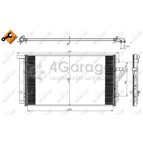 Конденсатор кондиционер EASY FIT NRF 35998 в Нижнем Новгороде