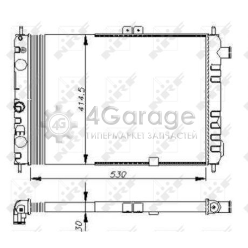 NRF 58670 Радиатор охлаждение двигателя