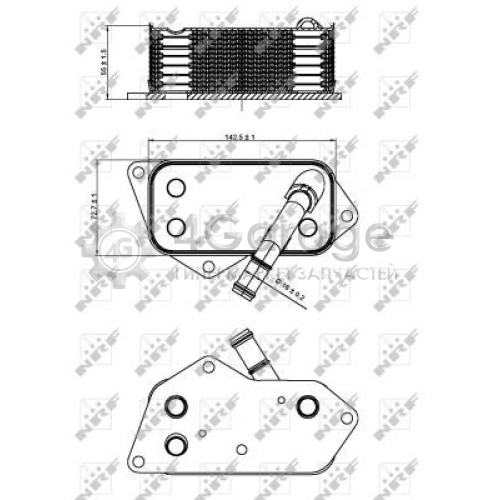 NRF 31277 масляный радиатор двигательное масло