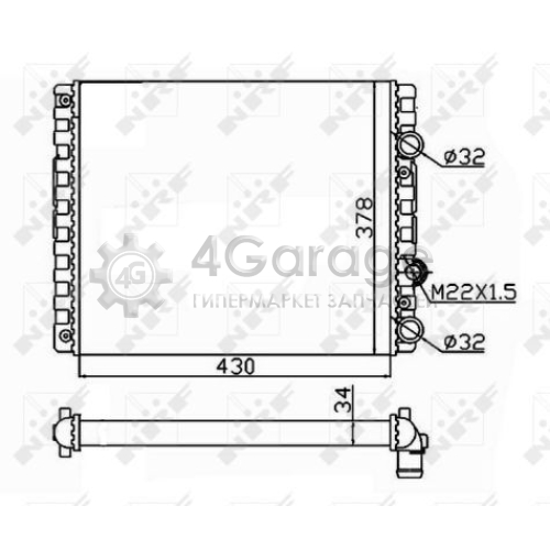 NRF 509519 Радиатор охлаждение двигателя