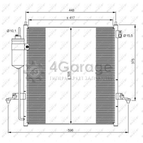 NRF 35871 Конденсатор кондиционер EASY FIT