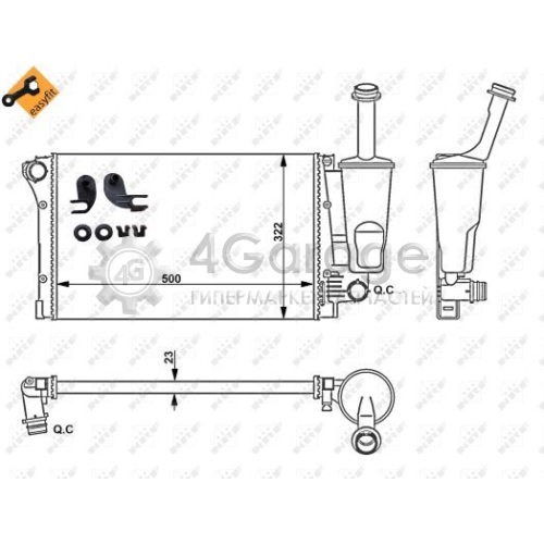 NRF 58170 Радиатор охлаждение двигателя EASY FIT