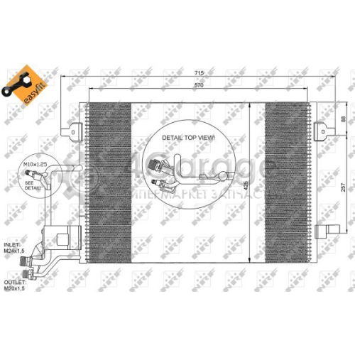 NRF 35291 Конденсатор кондиционер EASY FIT