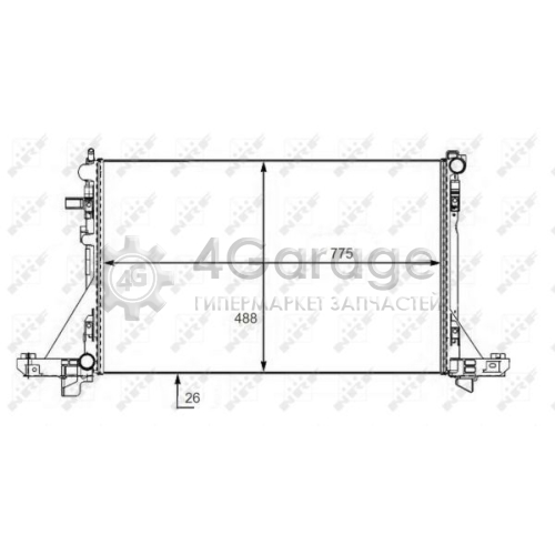 NRF 58481 Радиатор охлаждение двигателя