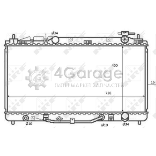 NRF 59079 Радиатор охлаждение двигателя