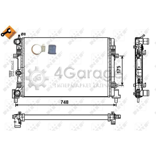 NRF 53024 Радиатор охлаждение двигателя EASY FIT