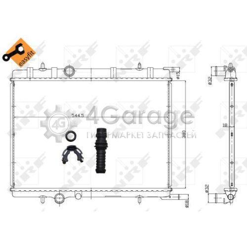 NRF 58304 Радиатор охлаждение двигателя EASY FIT