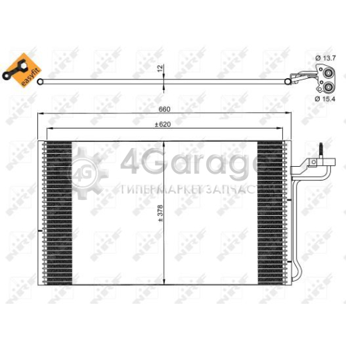 NRF 35882 Конденсатор кондиционер EASY FIT