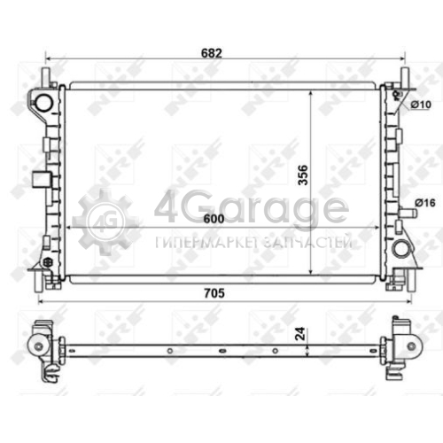 NRF 509638 Радиатор охлаждение двигателя EASY FIT