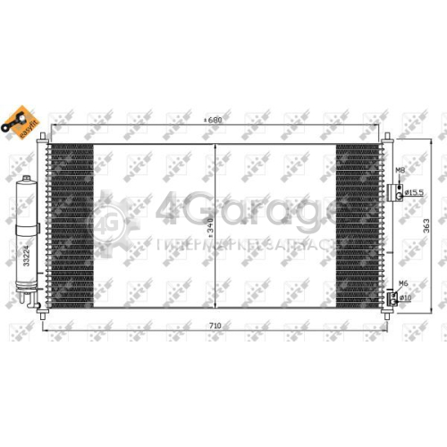 NRF 35565 Конденсатор кондиционер EASY FIT