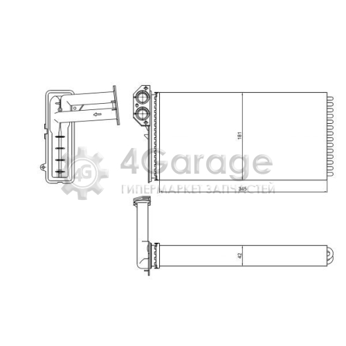 NRF 54320 Теплообменник отопление салона EASY FIT