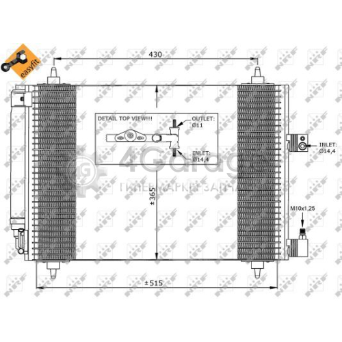 NRF 35649 Конденсатор кондиционер EASY FIT