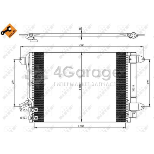 NRF 350028 Конденсатор кондиционер EASY FIT в Красноярске