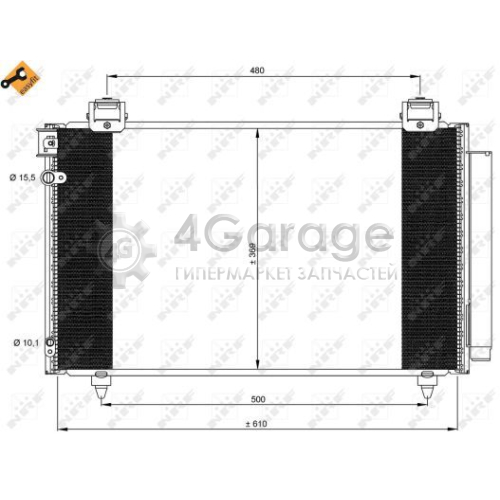 NRF 35592 Конденсатор кондиционер EASY FIT