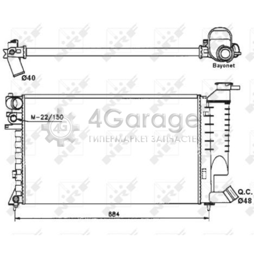 NRF 58183 Радиатор охлаждение двигателя