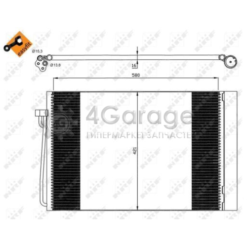 NRF 35537 Конденсатор кондиционер EASY FIT