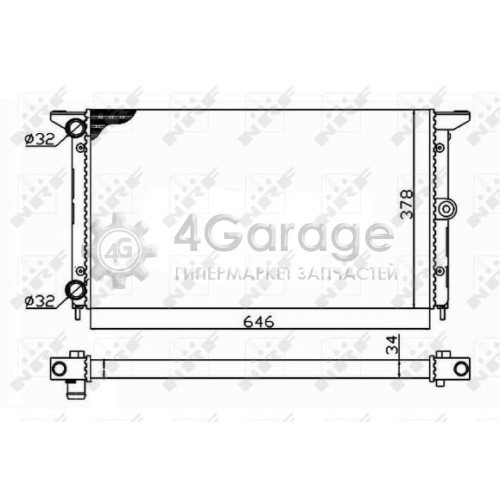 NRF 509522 Радиатор охлаждение двигателя