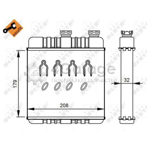 Теплообменник отопление салона EASY FIT NRF 54279 в Нижнем Новгороде
