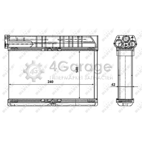 NRF 54235 Теплообменник отопление салона