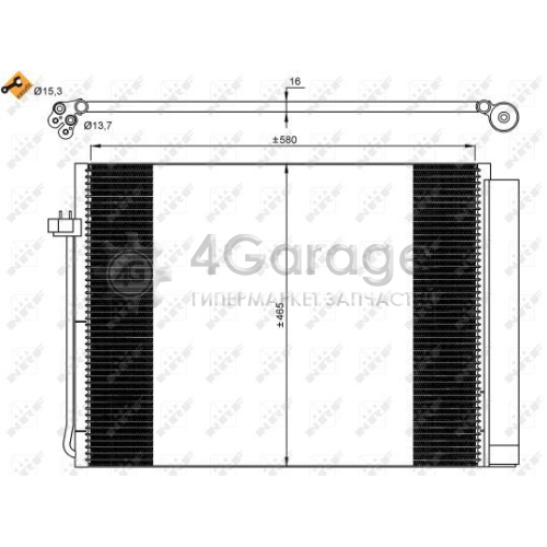 NRF 35906 Конденсатор кондиционер EASY FIT