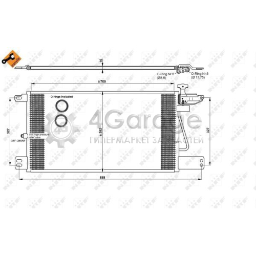 NRF 35790 Конденсатор кондиционер EASY FIT