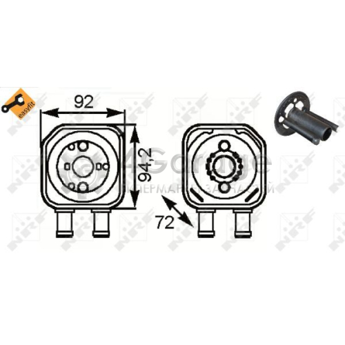 NRF 31179 масляный радиатор двигательное масло EASY FIT