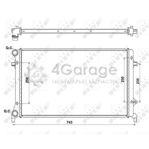 NRF 53405A Радиатор охлаждение двигателя Economy Class