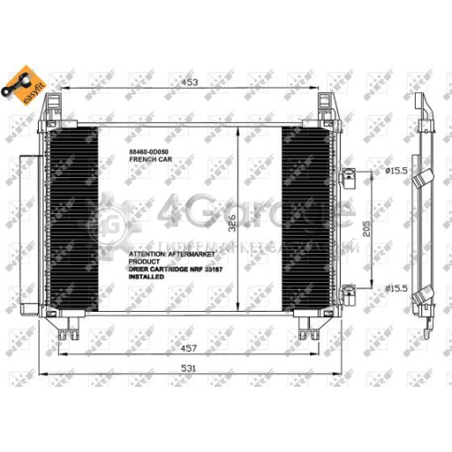 NRF 35653 Конденсатор кондиционер EASY FIT