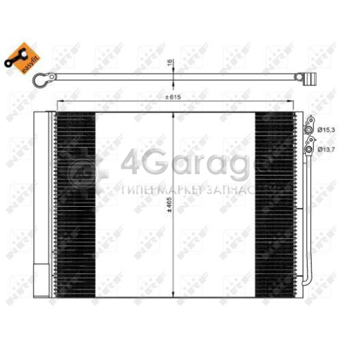 NRF 350033 Конденсатор кондиционер EASY FIT