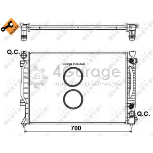 NRF 53444 Радиатор охлаждение двигателя EASY FIT