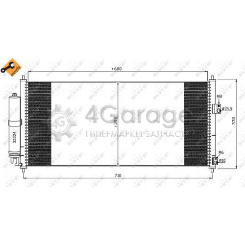 NRF 35435 Конденсатор кондиционер EASY FIT