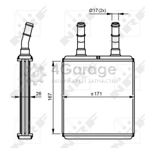 Теплообменник отопление салона NRF 54291 в Нижнем Новгороде