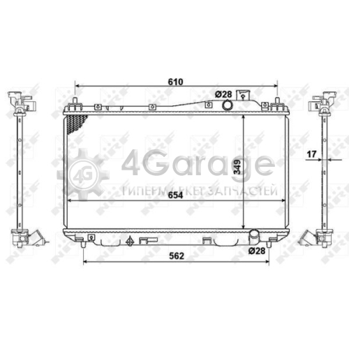 NRF 53440 Радиатор охлаждение двигателя