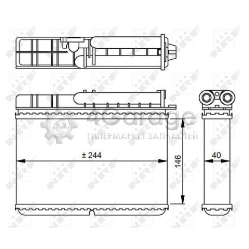 NRF 54307 Теплообменник отопление салона